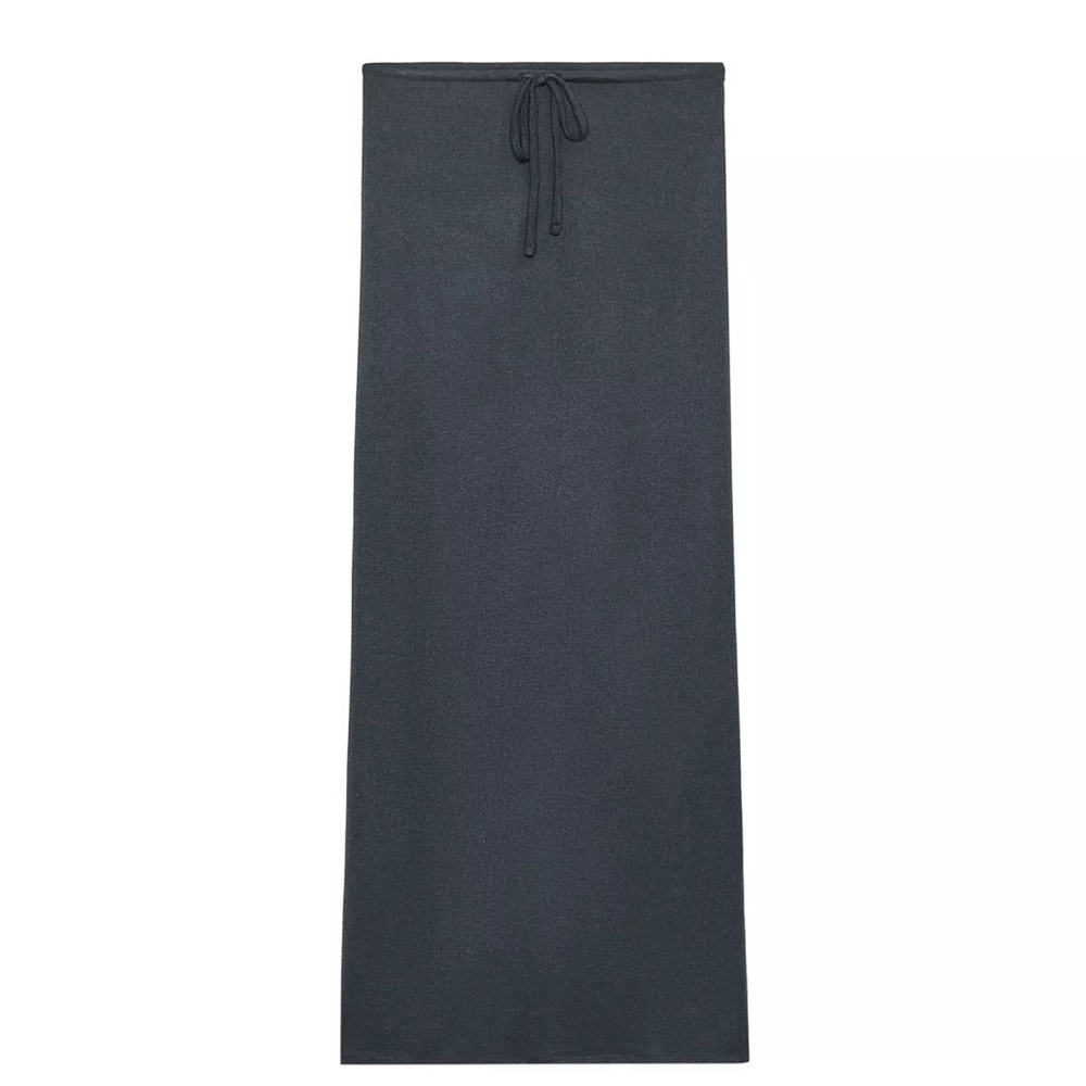 Zara Dark Gray Drawstring Maxi Skirt